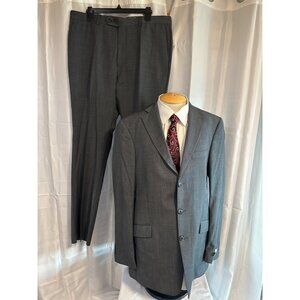 NEW Arnold Brant Mens Suit 42L Jacket & 39 Waist Pants Gray Wool Blend